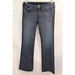 True Religion Y2K Bootcut Low Rise Jeans Womens size 30 Blue Denim Flap Pockets